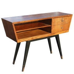 Italian Wood Console Display Cabinet Table