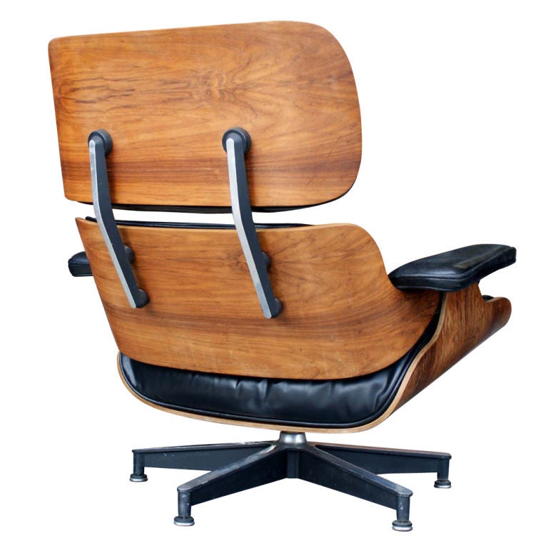 Mid-20th Century Rare Earliest Edition Eames Chair And Ottoman