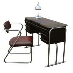 Gilbert Rohde For Troy Sunshade Art Deco Desk And Chair