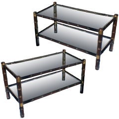 Pair Of Faux Bamboo Coffee Tables In The Manner of Billy Haines