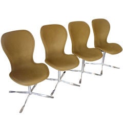 Four Upholstered Gideon Kramer Ion Chairs