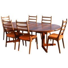 Korup Stolefabrik Rosewood Dining Table & Six Chairs