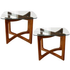 Pair Of Adrian Pearsall Walnut Side End Tables