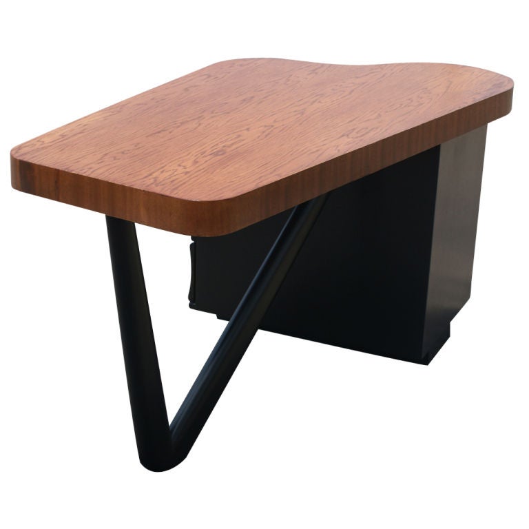 Wood Paul Frankl For Johnson Ebonized Desk