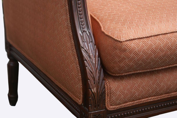 American Baker Regency Style Mahogany Settee Sofa