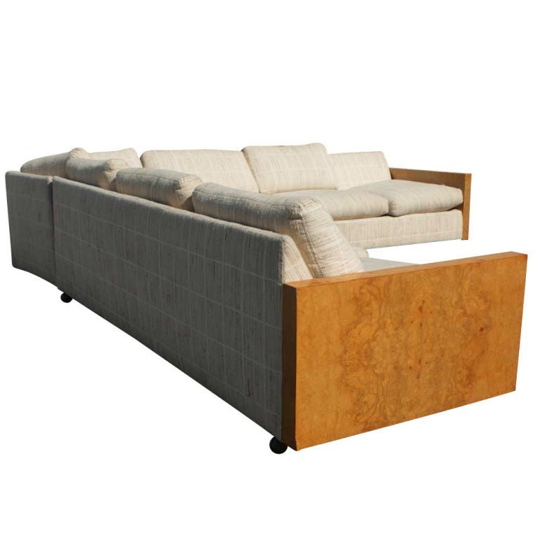 A mid century modern large sectional Model 855 designed by Milo Baughman for Thayer Coggin.  One four-seat section measuring 108