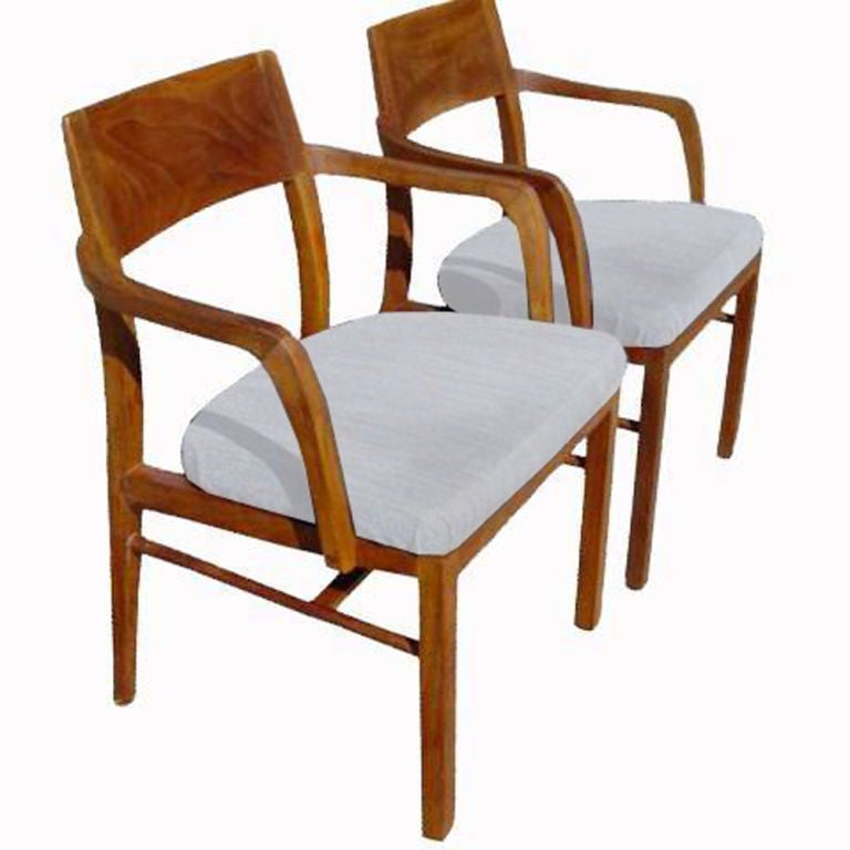 Four Edward Wormley For Dunbar Arm Chairs