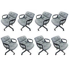 Eight Charles Pollock For Knoll Executive Chairs