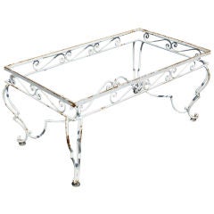 Vintage Wrought Iron Outdoor Coffee Table