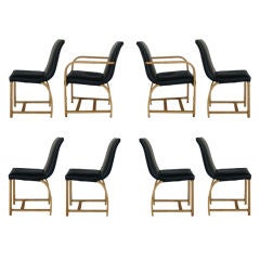 Vintage Eight Gilbert Rohde For Heywood Wakefield Art Deco Dining Chairs