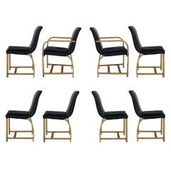 Eight Gilbert Rohde For Heywood Wakefield Art Deco Dining Chairs