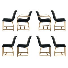 Eight Gilbert Rohde For Heywood Wakefield Art Deco Dining Chairs