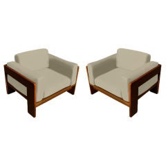 Pair Tobia Scarpa For Gavina Bastiano Lounge Chairs