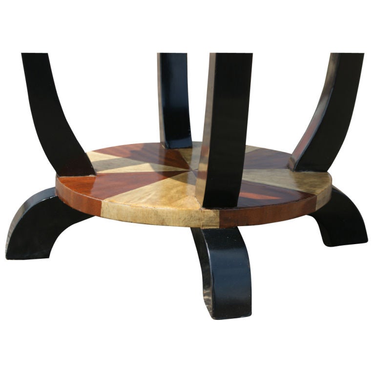Art Deco Three-Tier Mahogany Side Table In Good Condition In Pasadena, TX