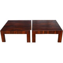 Pair Of Rosewood Coffee End Tables