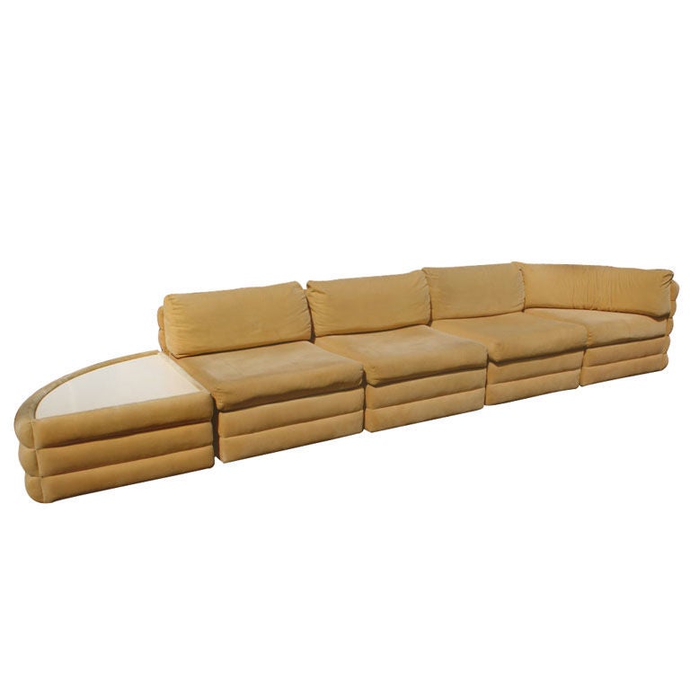 Milo Baughman For Thayer Coggin Five Piece Sectional For Sale