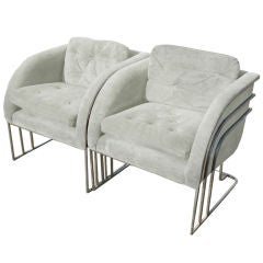 Pair of Arm Chairs by Milo Baughman for Thayer Coggin Pair of Arm Chairs by Milo Baughman for Thayer Coggin