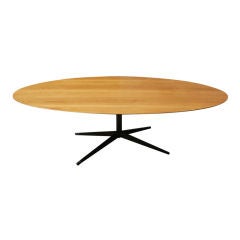 Florence Knoll For Knoll Oak & Bronze Dining Table