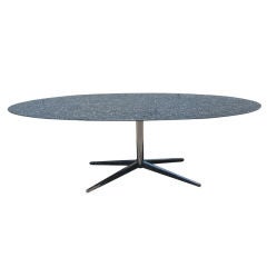 Used Florence Knoll For Knoll Black Granite Dining Conference Table