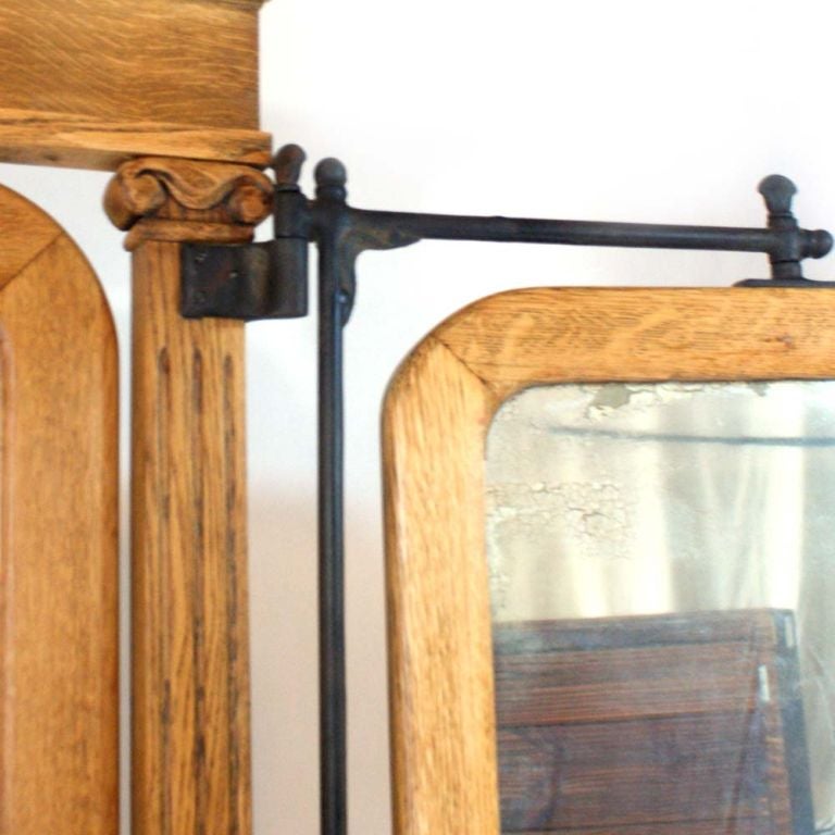 oak dressing mirror