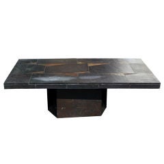 Vintage Black Slate Patchwork Coffee Table 25% OFF original of $3900 9