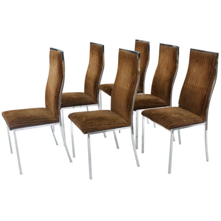 Mid-Century Modern Six Milo Baughman For Thayer Coggin Dining Chairs