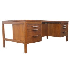 Vintage Jens Risom Walnut Executive Desk