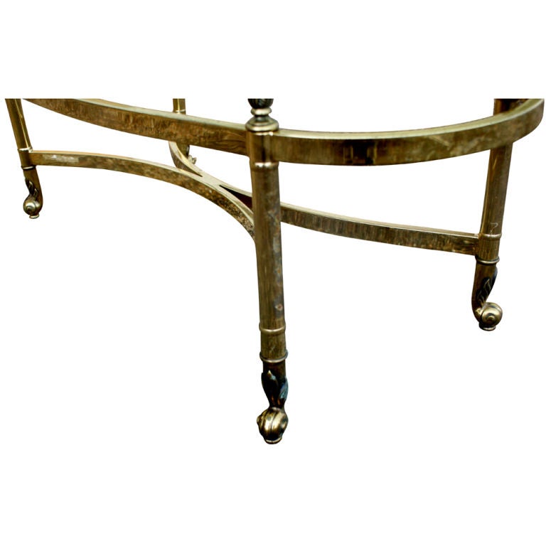 Italian Vintage Neoclassical Style Brass Side Table by Labarge