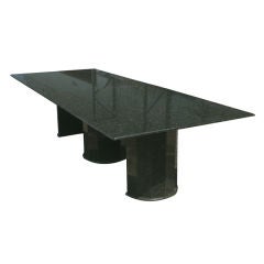 Long Black And Green Granite Conference Table