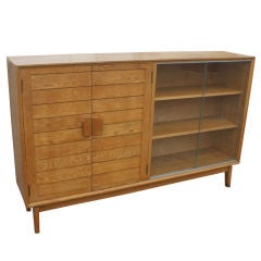 Mid Century Oak China Display Cabinet 4
