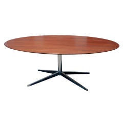 Florence Knoll For Knoll Oval Walnut Dining Table