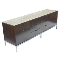Florence Knoll For Knoll Rosewood And Marble Buffet Credenza