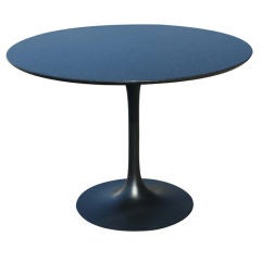 Saarinen Style Round Black Granite Dining Table