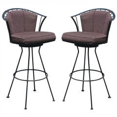 Pair Of Woodard Wrought Iron Barstools 12