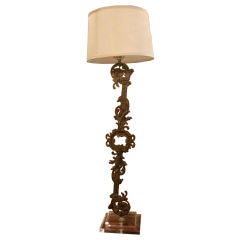 19th Century French Fer Lamp