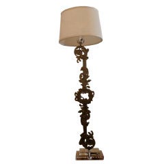 19th Century French Fer Lamp