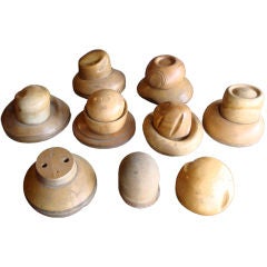 Antique 19c Wooden Chapeau Forms