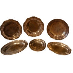 Set of 6 French Hotel Platters