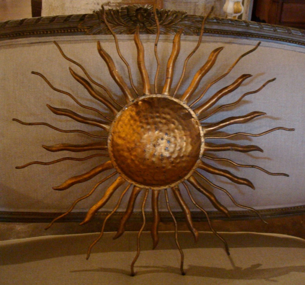 French Gilded Iron Sun