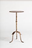 Gilded Iron Table with Fluted Top