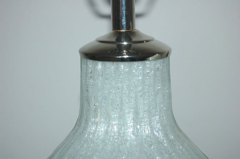 Galliano Ferro - White Pulegoso Murano Lamps in Net Pattern For Sale 2
