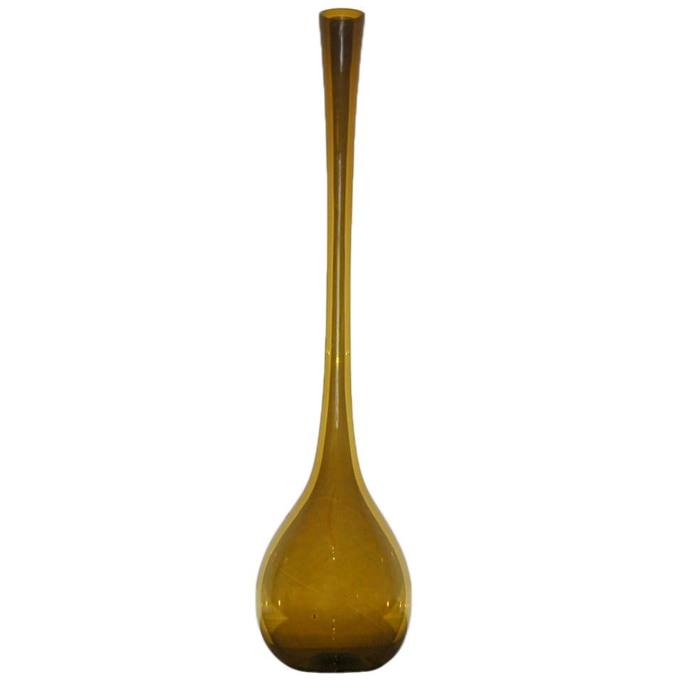 Vintage Swedish Glass Vase by Arthur Percy for Gullaskruf, Extra Large For Sale