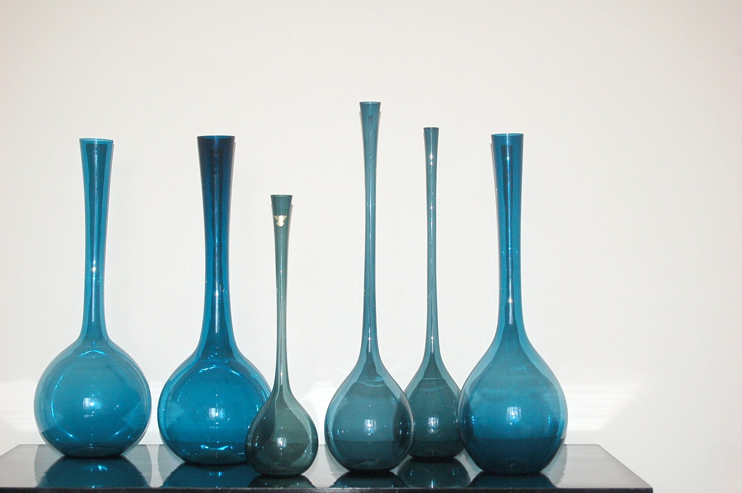 Arthur Percy - Six Swedish Blown Glass Vases