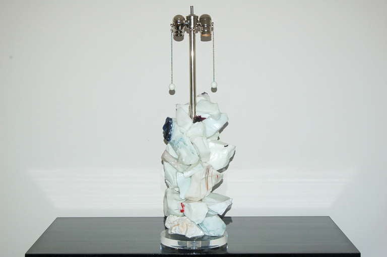 Mid-Century Modern A Rock Candy Lamp by Swank Lighting in White Frost