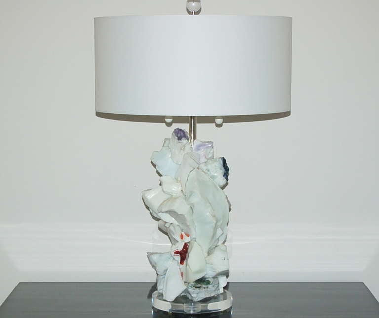 American A Rock Candy Lamp by Swank Lighting in White Frost