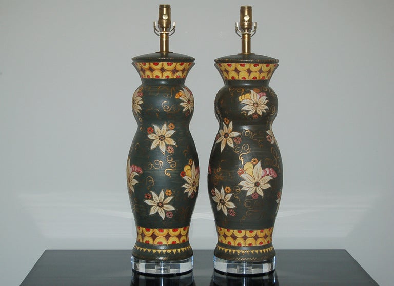 Deruta Hand-Painted Italian Ceramic Table Lamps