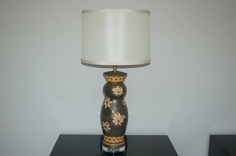 Deruta Hand-Painted Italian Ceramic Table Lamps For Sale 2