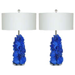 Blue Rock Candy Lamps by Swank Lighting