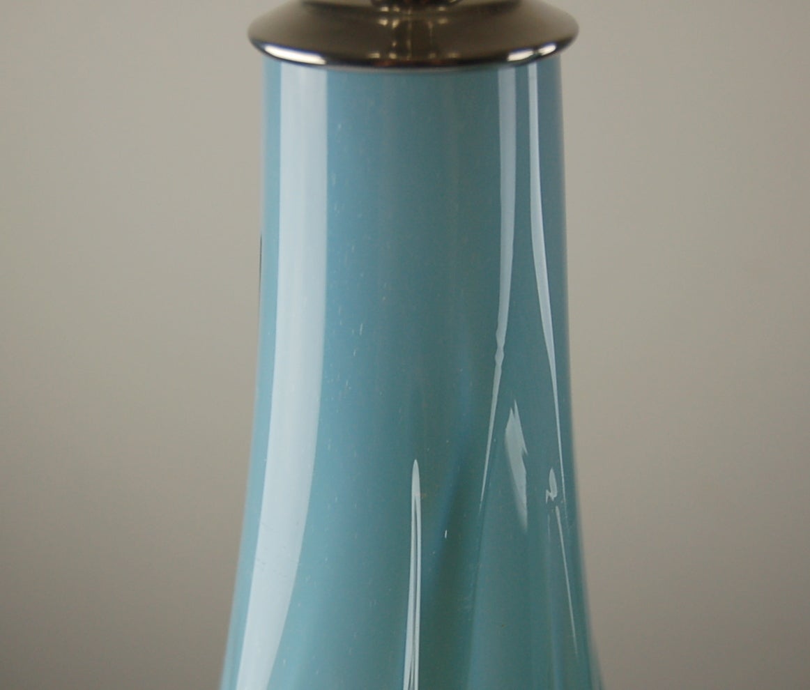 Magical Sky Blue Opaline Vintage Murano Lamps For Sale 2