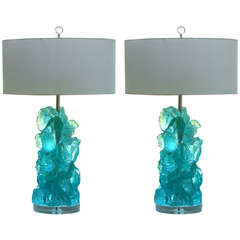 Aqua Rock Candy Lamps by Swank Lighting
